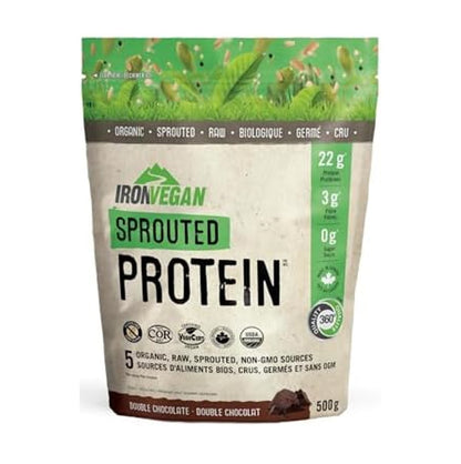 IRONVEGAN 有機催芽蛋白粉 -朱古力味 500克 [平行進口]