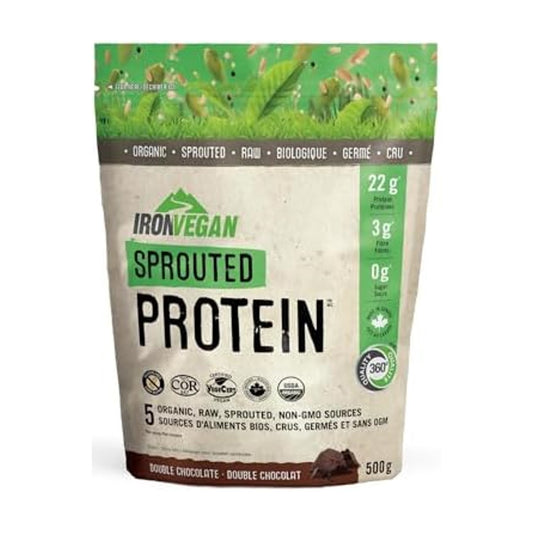 IRONVEGAN 有機催芽蛋白粉 -朱古力味 500克 [平行進口]