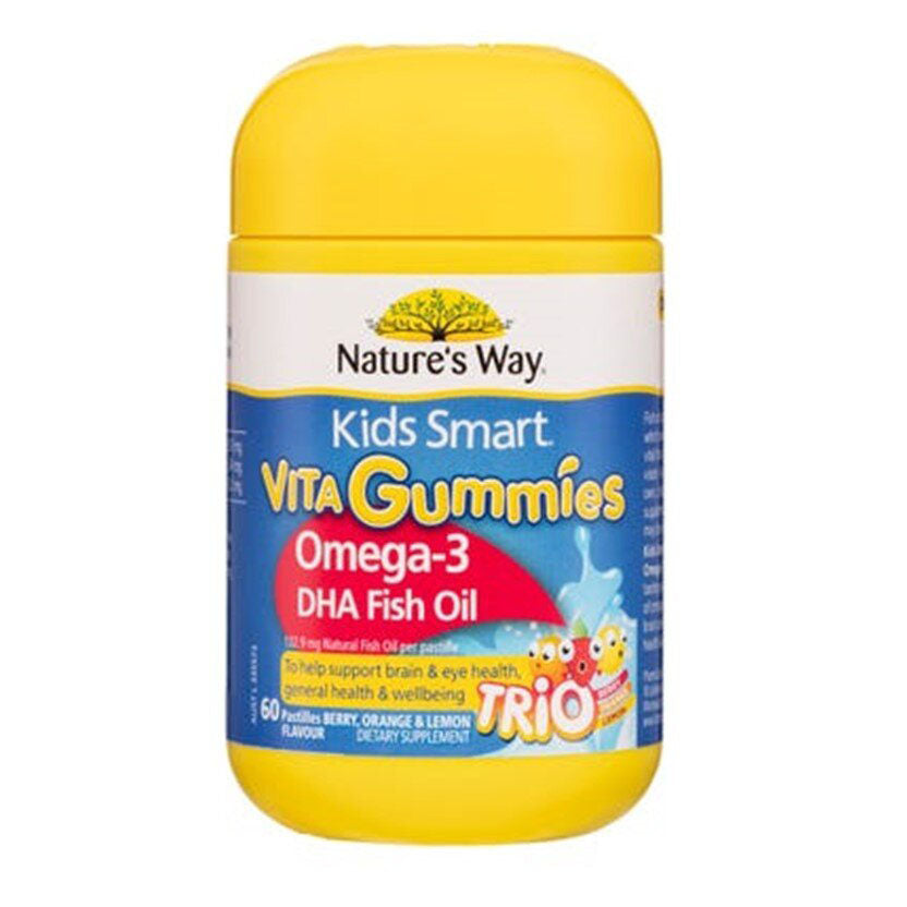 Nature's Way Omega-3兒童魚油咀嚼軟糖 雜莓、橙及檸檬味 60粒