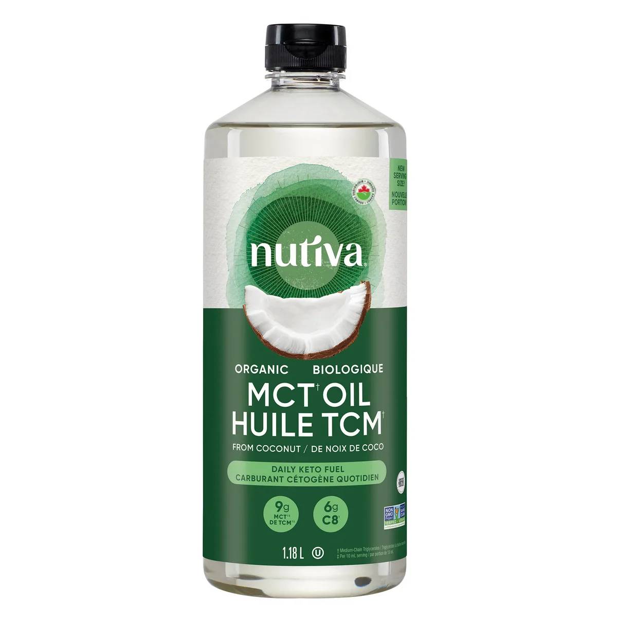 Organic MCT Oil, 100% Extracted from Organic Coconuts, 1.18L