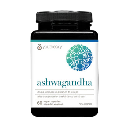 Youtheory 抗壓甜睡南非醉茄精華 60 粒素膠囊 (包裝隨機提供) [平行進口]