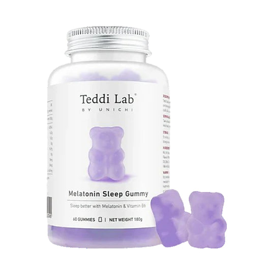 澳洲 Unichi Teddi Lab褪黑素助眠小熊軟糖 60粒 [平行進口] 