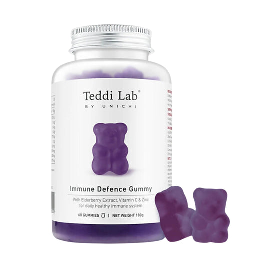 澳洲 Unichi Teddi Lab 黑接骨木提高免疫力小熊軟糖60粒 [平行進口]