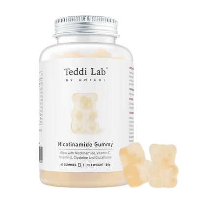 澳洲 Unichi Teddi Lab 玫瑰果 煙酰胺精華美白小熊軟糖60粒 [平行進口] 