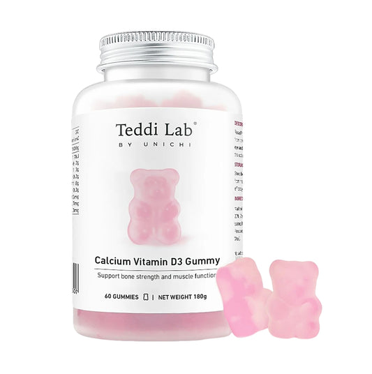 澳洲 Unichi Teddi Lab 鈣維生素D3 小熊軟糖60粒 [平行進口]