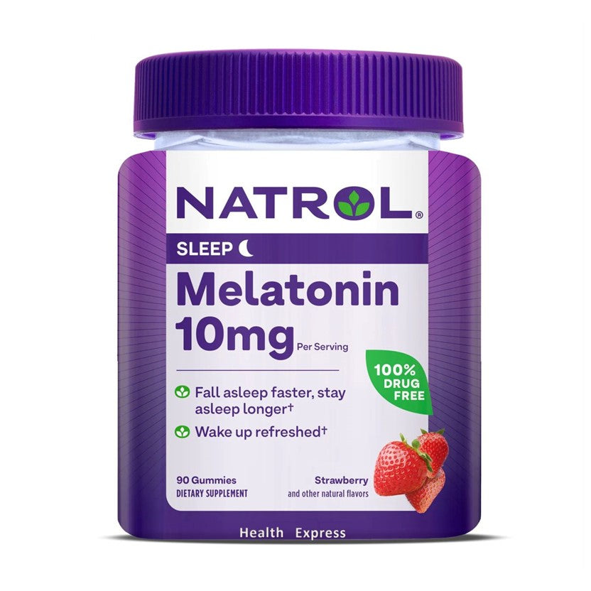 NATROL 超強甜睡褪黑素 10 毫克(每2粒) 90粒軟糖 士多啤梨味