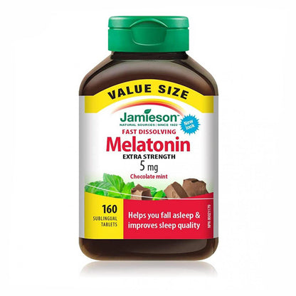 Jamieson 特強甜睡褪黑素 (5 毫克) 速溶片 160 粒 加量裝 [平行進口]