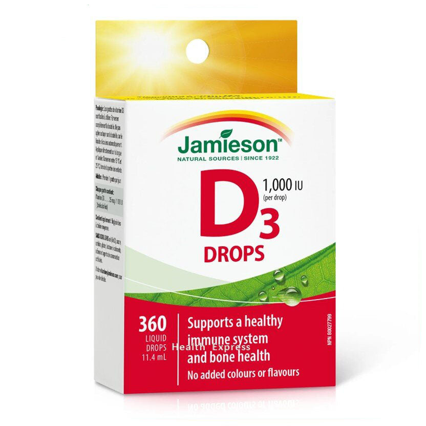 Jamieson 成人維他命D3(1000IU)360滴劑