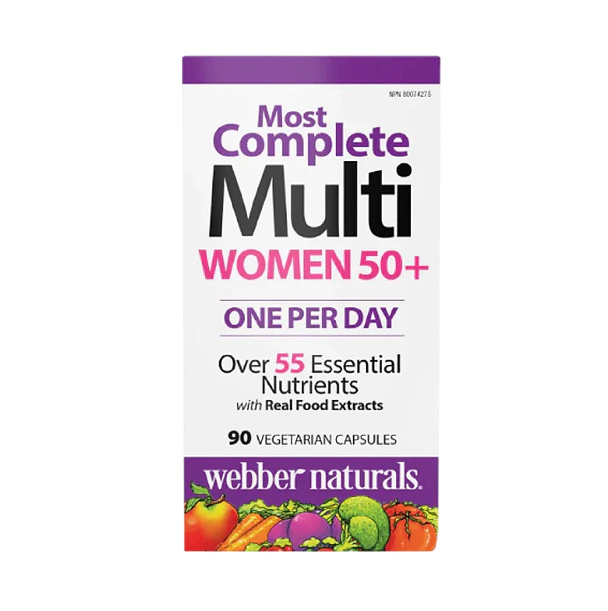 webber naturals Women's 50+ Most Complete Multi 90 Vcapsules (RANDOM Packing)
webber naturals 女士 50+ 全效綜合維他命營養素 90 粒素膠囊 (包裝隨機提供) 