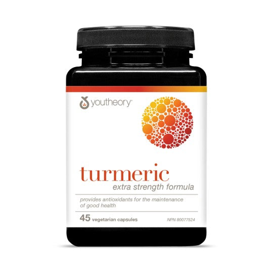 Youtheory 特強健身薑黃素 (500 毫克) 精華 45 粒 (包裝隨機提供)