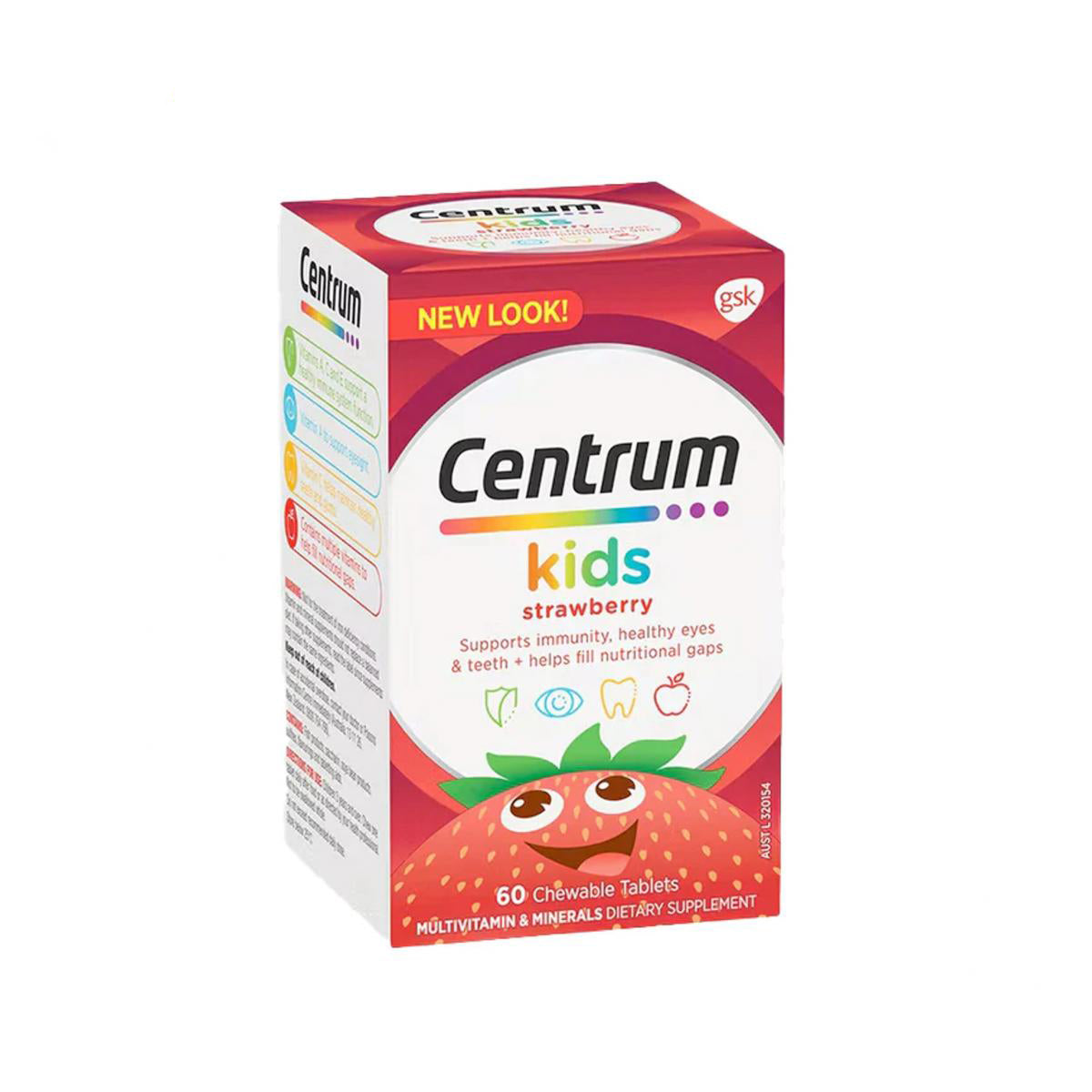 Centrum 兒童多種維他命 及礦物質 - 草莓味 60 粒