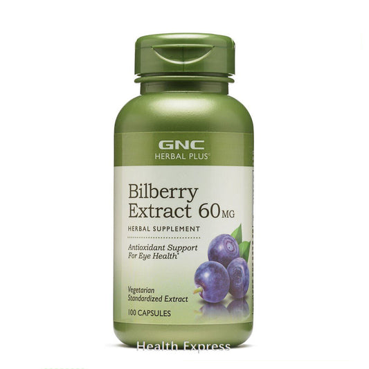 GNC Herbal Plus® 護眼濃縮山桑子 (歐洲藍莓) 精華 (60毫克) 100 膠囊