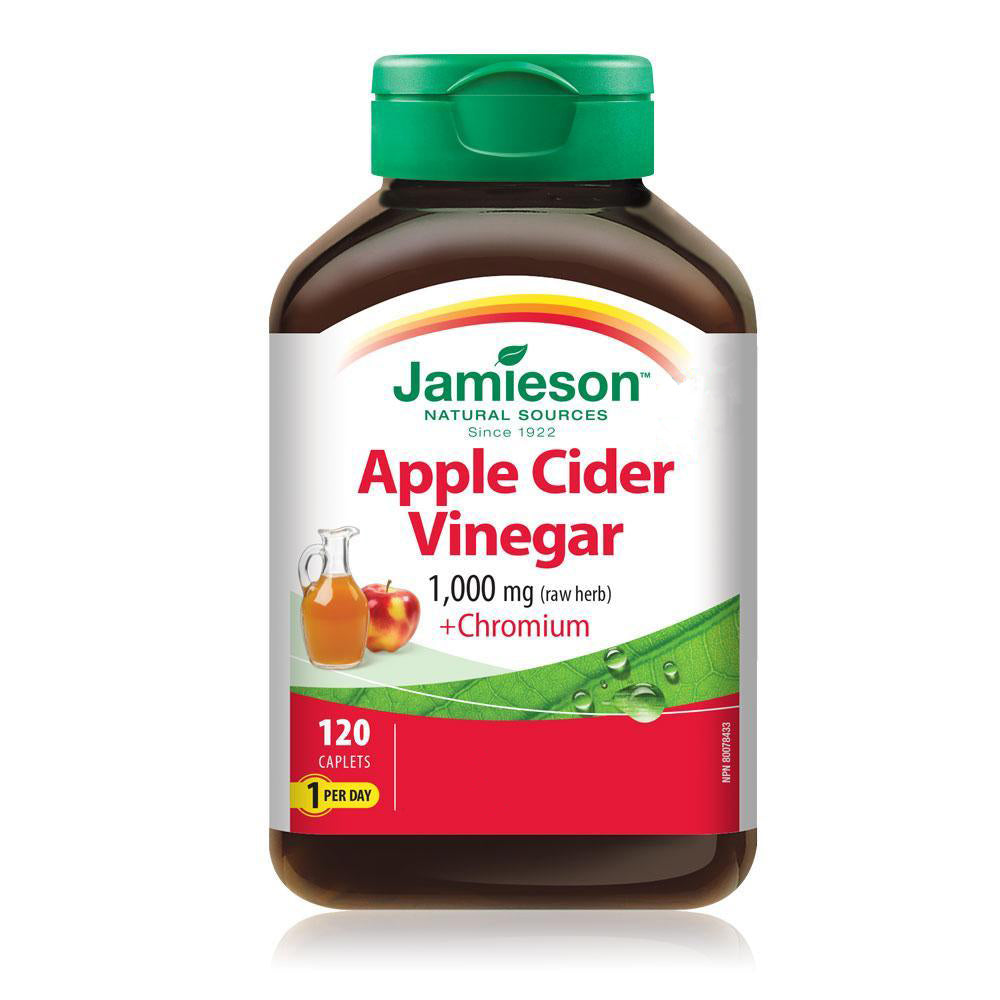 Jamieson 燒脂排毒天然蘋果醋 + 鉻 (生酮飲食配方) 120 粒