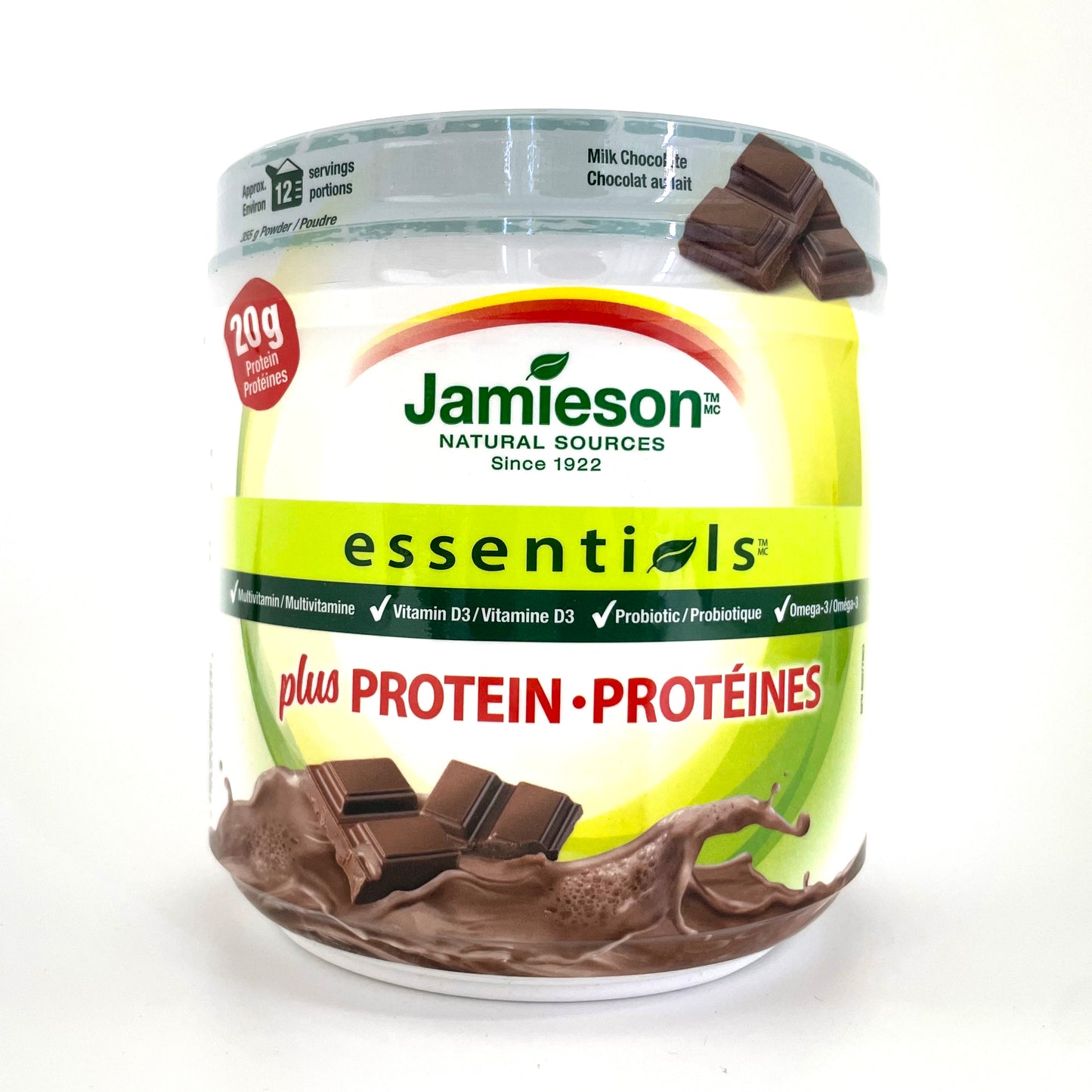 Jamieson Essentials™ Plus 健體蛋白營養粉 - 朱古力味 355/935 克