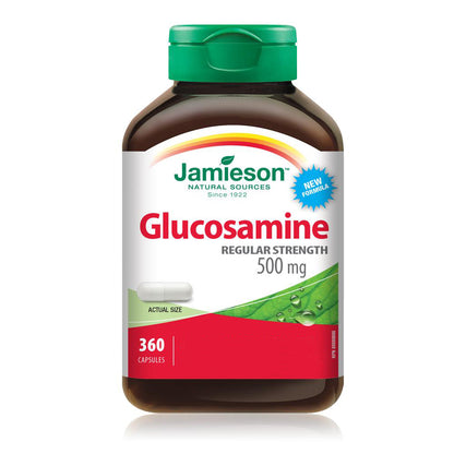 Jamieson 關節健骨寶 (500 毫克) 葡萄糖胺 360 粒(兩款包裝隨機提供)
