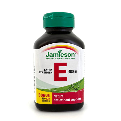 Jamieson - 特強抗衰老天然維他命 E (400 IU) 100 + 20 粒 [平行進口]