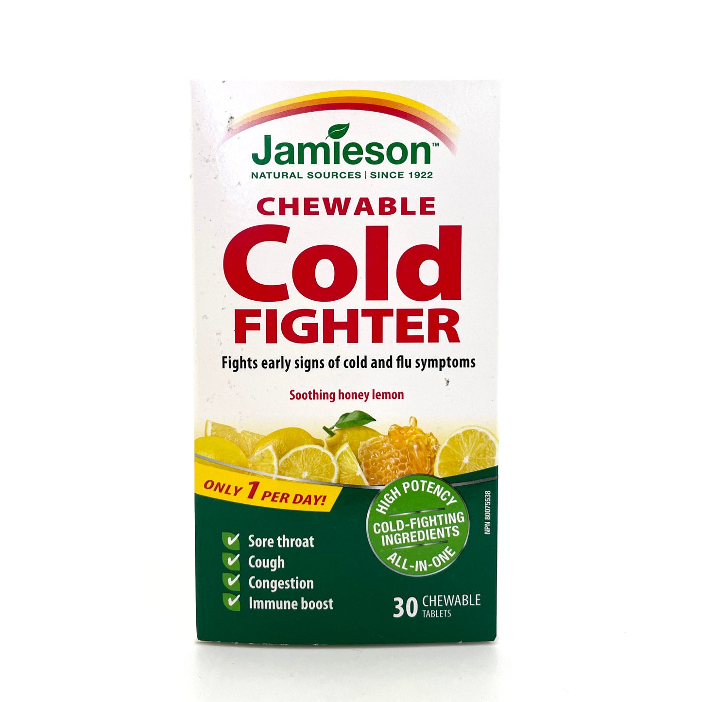 Jamieson 感冒鬥士 (紫錐花+生薑+維他命 C +鋅)精華咀嚼片 30 粒 