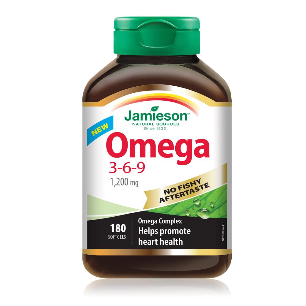 jamieson-omega-3-6-9-1200mg-180softgels金裝特強健心奧米加 3-6-9 (1200 毫克) 180 粒