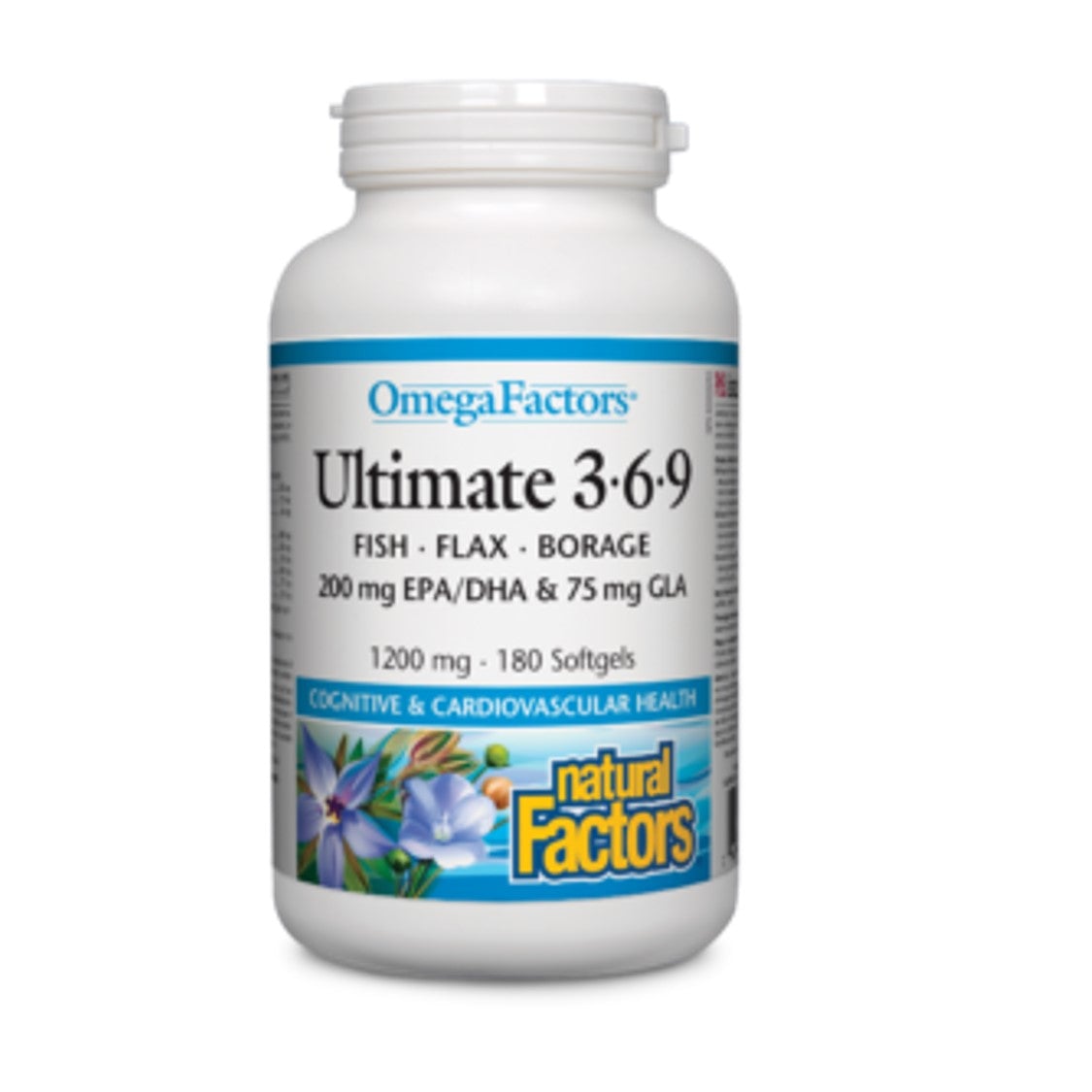 Natural Factors OmegaFactors® 超級健心奧米加 3-6-9 (1200 毫克) 180 粒