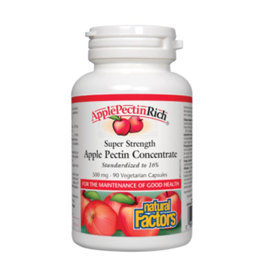 Natural Factors ApplePectinRich® 特強燒脂排毒天然蘋果醋綠茶精華 (500 毫克) 90 粒