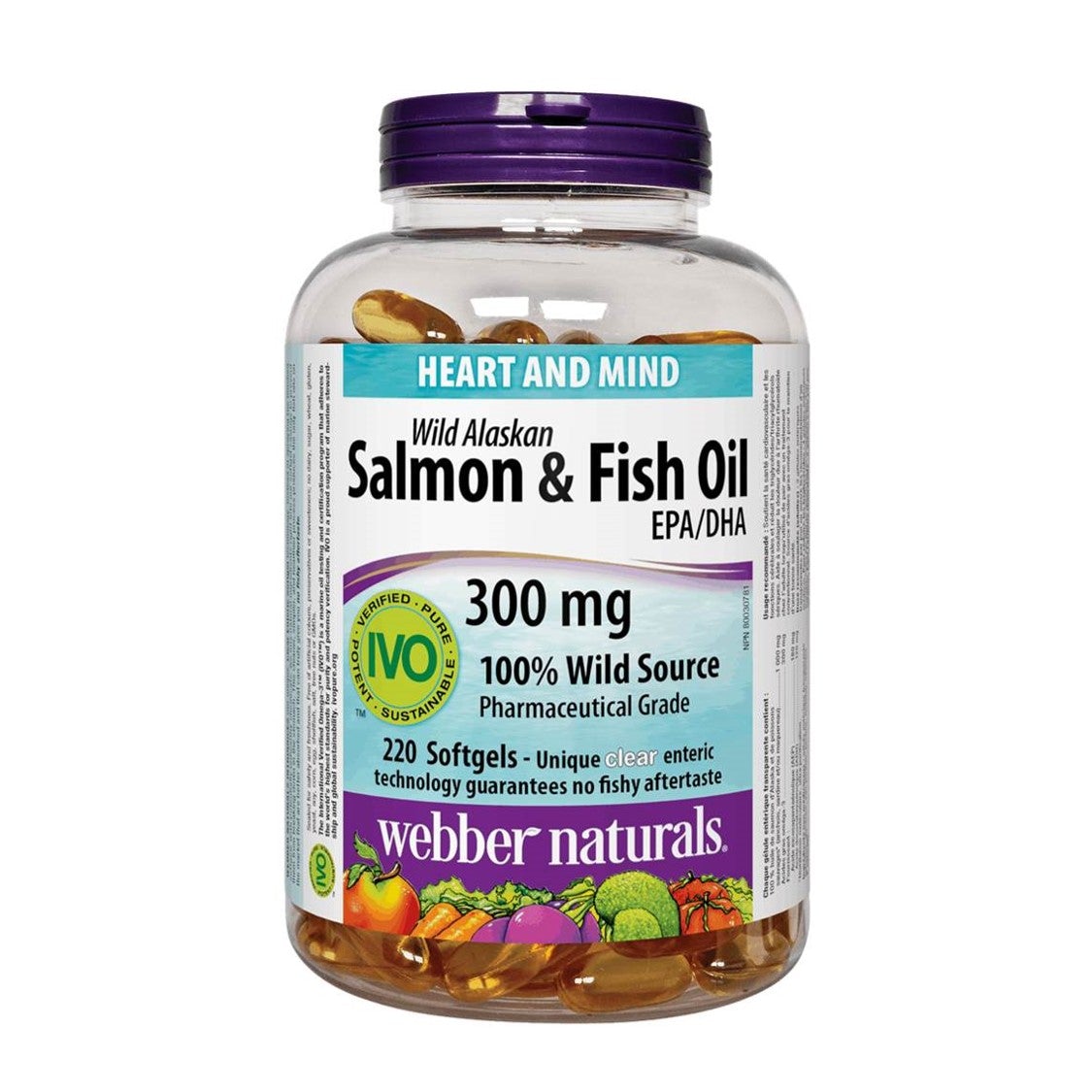 webber-naturals-wild-alaskan-salmon-and-fish-oil-300mg-epa-dha-220softgels Webber Naturals 野生阿拉斯加三文魚魚油 (300 毫克) 220 粒