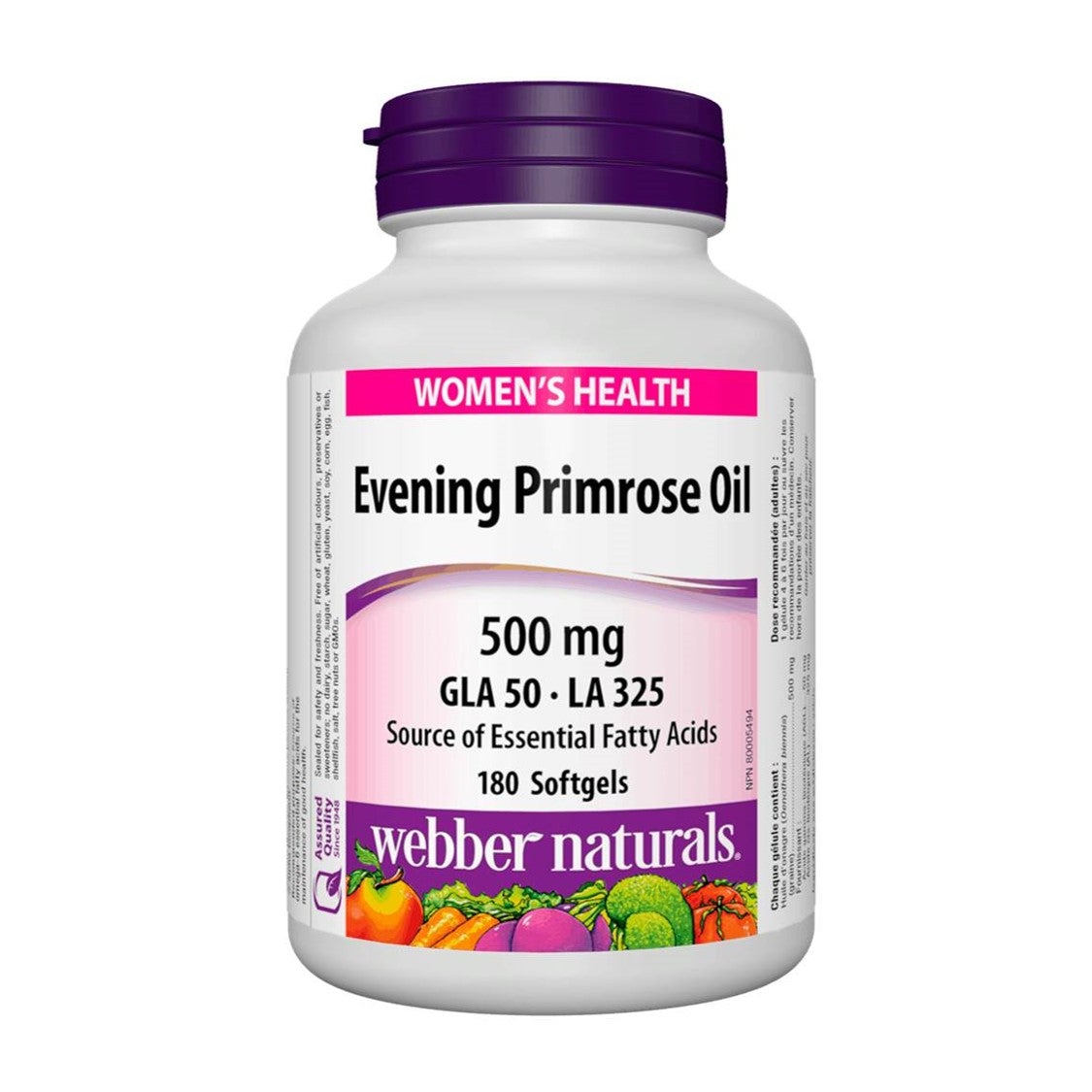 webber-naturals-evening-primrose-oil-500mg-180-capsules調經寶月見草 (500 毫克) 180 粒