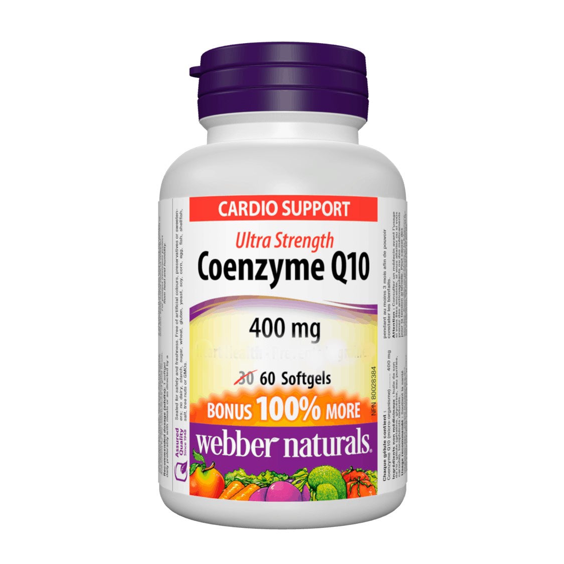 webber-naturals-ultra-strength-coenzyme-q10-400mg-60capsulesWebber Naturals 超強輔酵素 Q10 精華 (400 毫克) 60粒