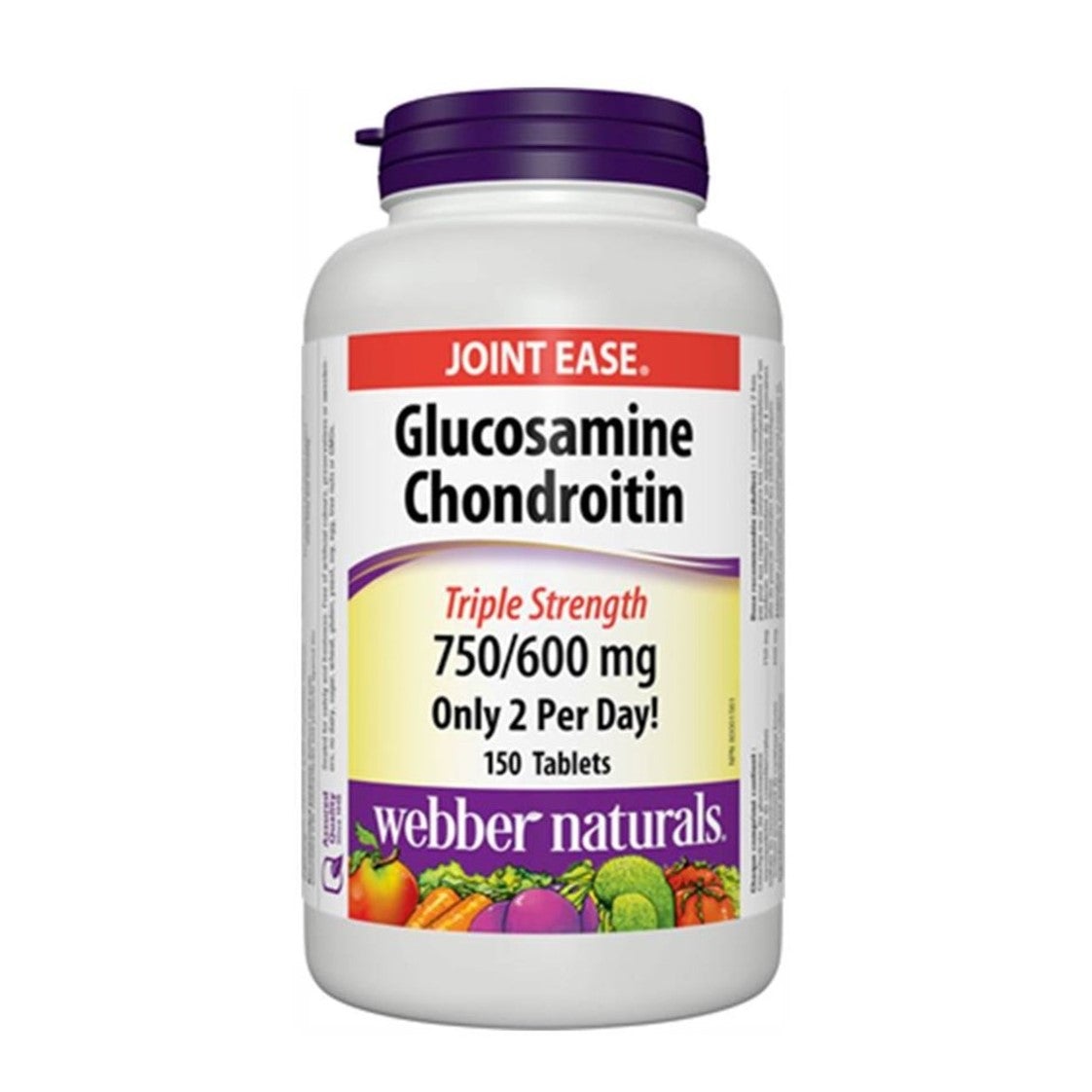 webber-naturals-triple-strength-glucosamine-chondroitin-sulfate-750-600mg-150tablets 關節健骨寶 (三倍強效配方)葡萄糖胺+硫酸軟骨素 (750 / 600 毫克) 150 粒