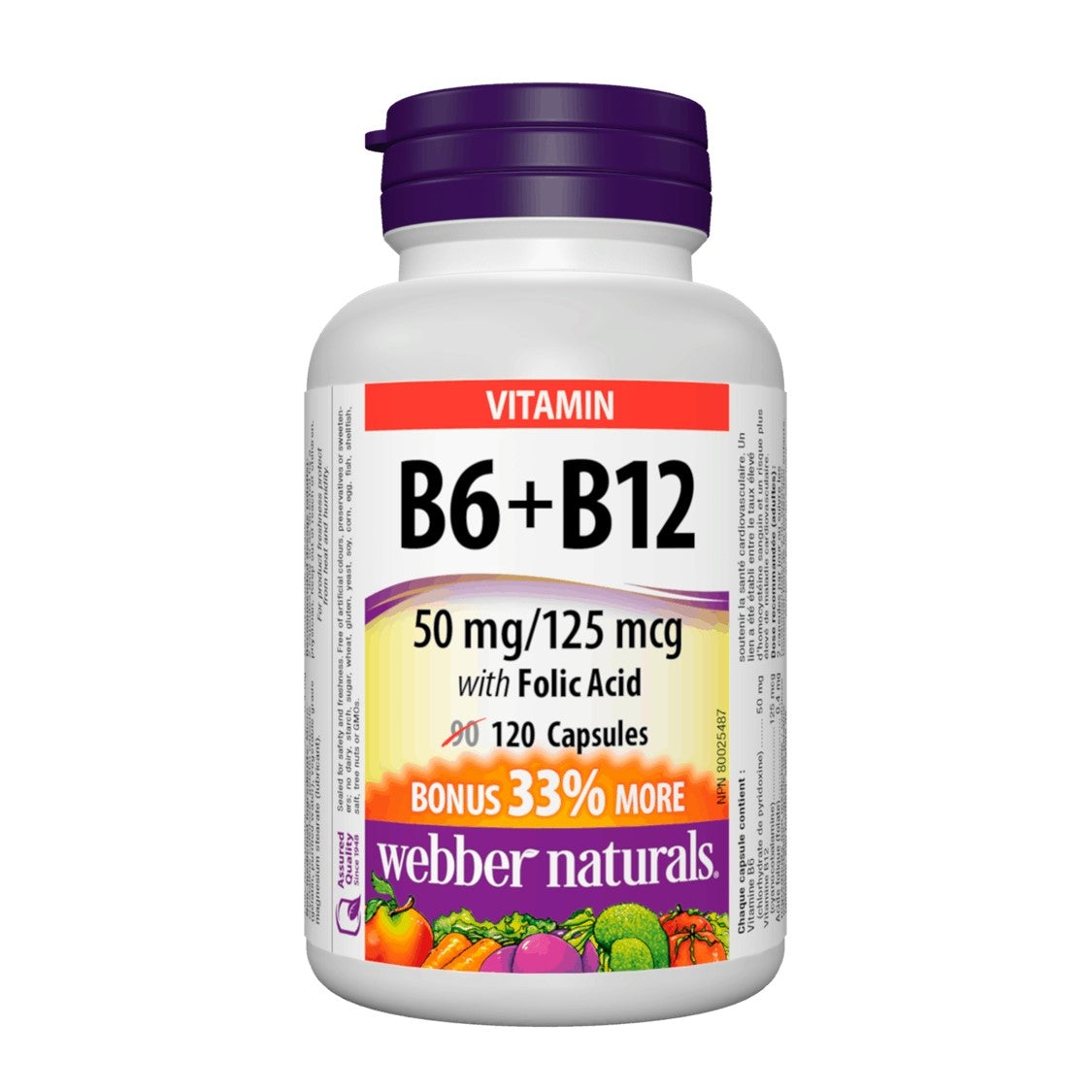 webber-naturals-vitamin-b6-b12-folic-acid-120capsules三重功效配方 維他命 B6+B12+葉酸 120 粒