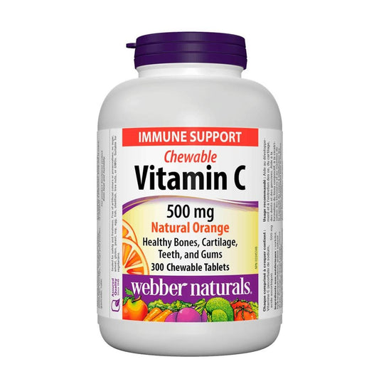 webber-naturals-vitamin-c-chewable-500mg-natural-orang-300tablets Webber Naturals 維他命 C (500 毫克) 咀嚼片 香橙味 300 粒