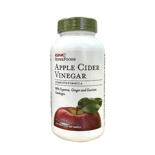 GNC 超級營養品 燒脂排毒蘋果醋酸藤黃果精華 120 粒