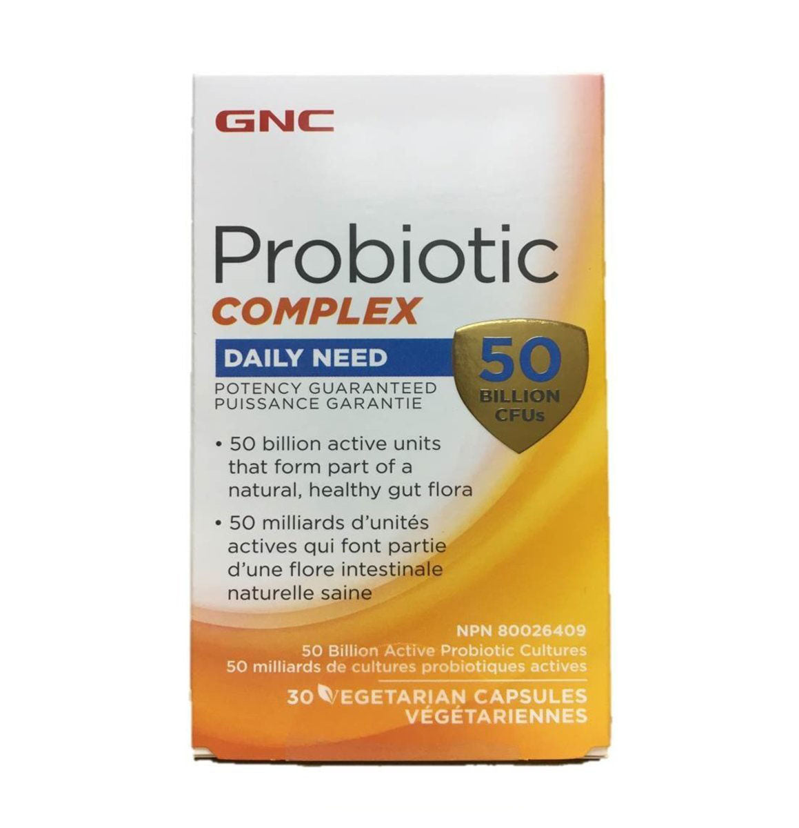GNC 益生菌 特強配方 500 億 30 粒膠囊