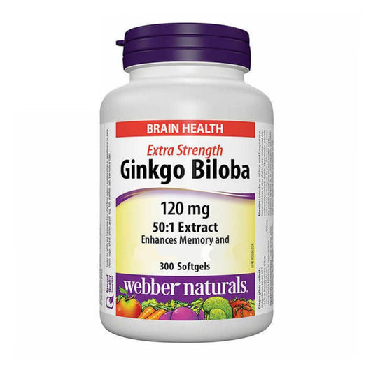 Webber Naturals 超強醒腦銀杏精華 (120 毫克) 300 粒 超值加量裝