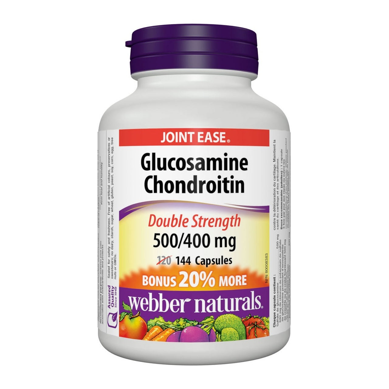 Webber Naturals 關節健骨寶 (特強配方) 葡萄糖胺 + 硫酸軟骨素 500/400 144 粒