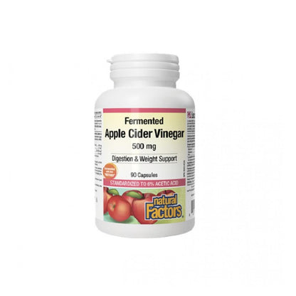 Natural Factors 燒脂排毒天然蘋果醋 (500 毫克) 90 粒 (兩種包裝將隨機提供)
